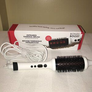 BondiBoost Infrared Thermal Brush - Heated Round Styling Brush - White-